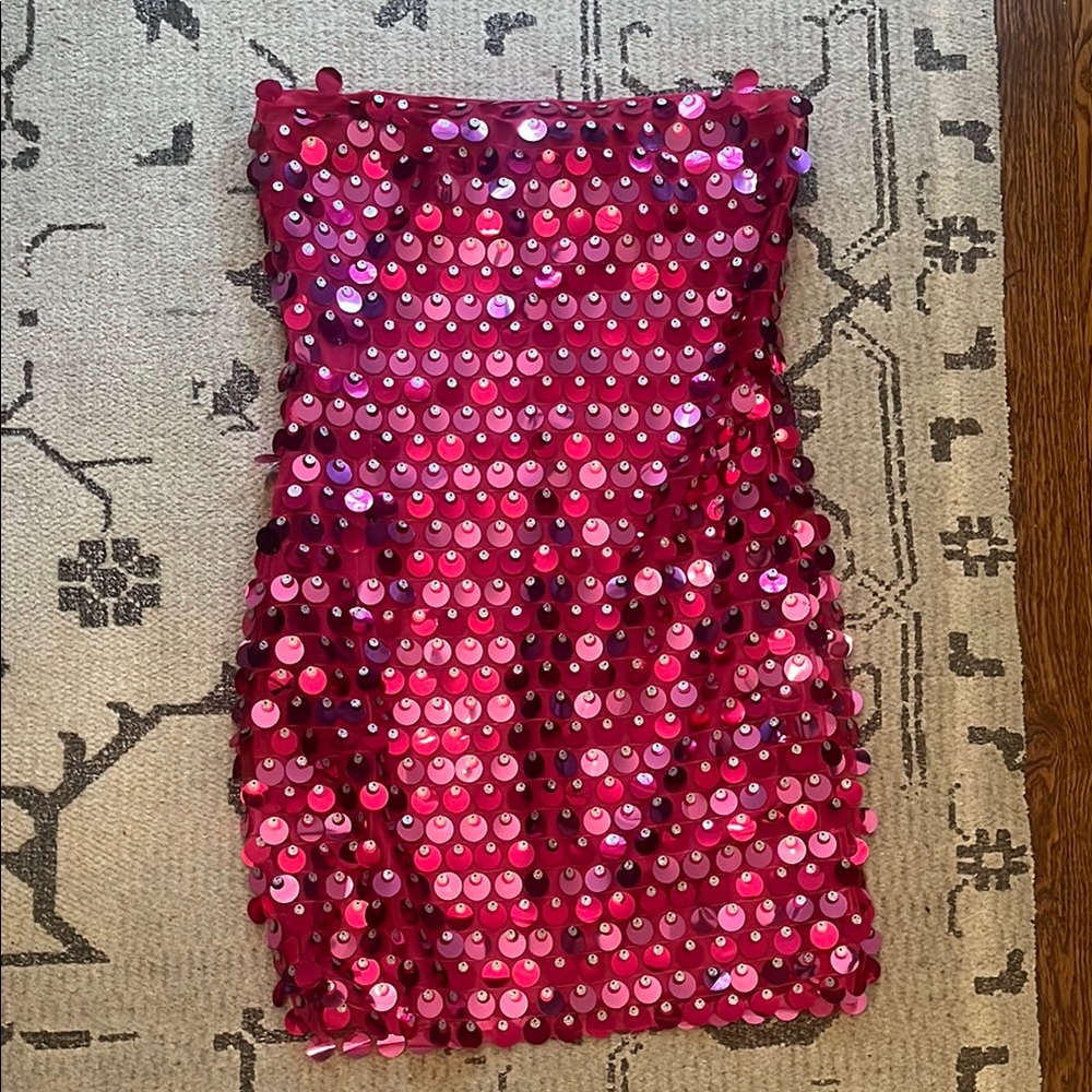 Runway Pink Sequin dress